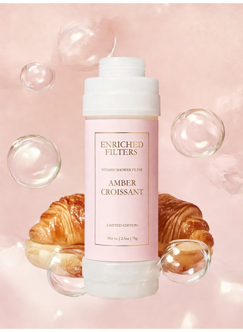 Enriched Filters Vitamin Shower Filter - Amber Croissant | Reduces Chlorine & Hard Water | Infused with Vitamins for Skin & Hair | Long-lasting Luxury Scent - Image 5